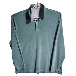 Tommy Bahama‎ XXL Mens Long Sleeve Polo Shirt Golf Casual Pullover FLAWS